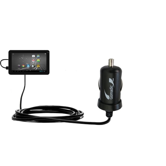 Gomadic Intelligent Compact Car / Auto DC Charger suitable for the D2 D2-1061G - 2A / 10W power at half the size. Uses Gomadic TipExchange Technology