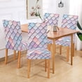 thumbnail image 2 of Yayeee 4 Pack Dining Chair Covers Stretch Parson Chairs Slipcovers Seat Protector, Pink Art Pattern, 2 of 6