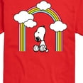 thumbnail image 3 of Peanuts - Snoopy Looking Up Rainbow - Men's Short Sleeve Graphic T-Shirt, 3 of 6