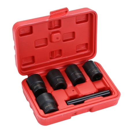 

Rosarivae 7 Pcs 1 Set Nut Sockets Rusty Bolt Removers Bolt Extracting Tools (Black)