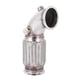 thumbnail image 3 of V Band Downpipe 90 Degree Downpipe W/flex Downpipe Bellow Pipe W/flex Tube 3in Steel V Band To V Band Downpipe Low 90 Degree With W Flex Bellow O2 Bungs Plug ANGGREK Accesorios, 3 of 8