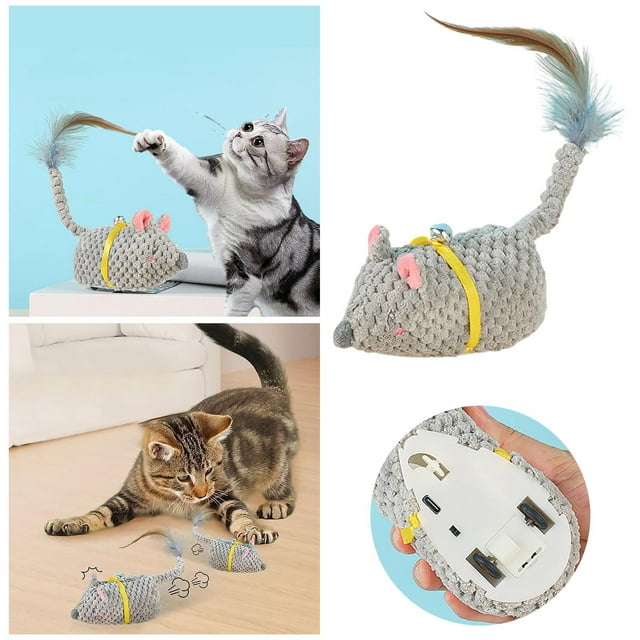 Smart Toy Automatic Movement Rechargeable Pet Toy Interactive Game Exercise Toy Boredom Indoor Pet Play