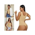 thumbnail image 2 of SAYFUT 3 Piece Women's Shapewear Bodysuit Sexy Sleeveless Shapewear Bodysuit Tummy Control Thong Full Body Shaper Round Neck Tops Slimming Bodysuits(Black S-XL), 2 of 6