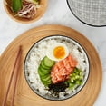 thumbnail image 4 of Tabletops Gallery 6.5"  White Embossed Diamond & Gray Pattern Stoneware Ramen Noodle Bowls, Set of 2, 4 of 4
