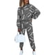 thumbnail image 1 of Conjuntos de chándal de 2 piezas para mujer suéter pantalones conjuntos deportivos informales estampados, 1 of 5