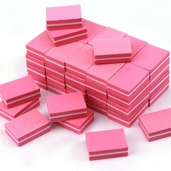 RAGUPEL Buffer Block Nail File, 100/180 Grit Sponge Nail Buffers for Acrylic Nails, Mini Buffing Block Double Sided for Manicure Tools 50 Count