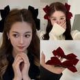 thumbnail image 2 of QHUDLV Women Girls Black Velvet Big Bow Fashion Hair Clip HairpinJHY9 Slide, 2 of 5