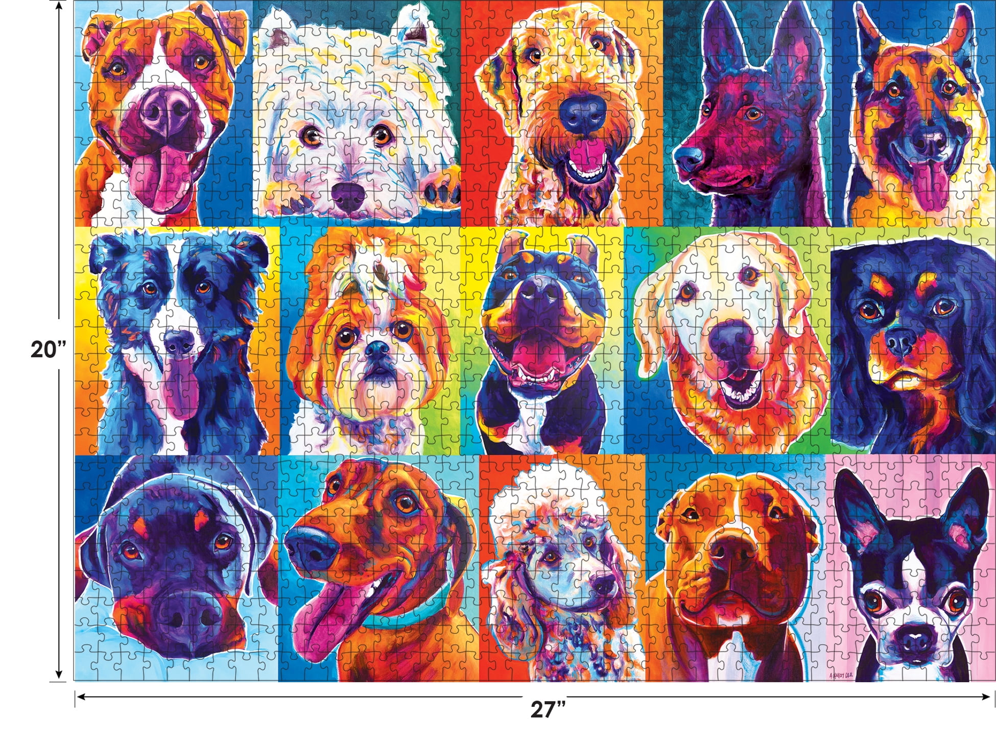 Cra-Z-Art Puzzle Collector 1000-Piece Happy Dawgs Jigsaw Puzzle