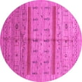 thumbnail image 1 of Ahgly Company Indoor Round Abstract Pink Contemporary Area Rugs, 5' Round, 1 of 4