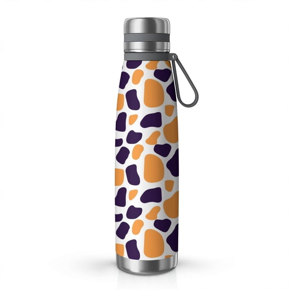 Leopard Print 29oz Stainless Steel Insulated Thermos with Tea Filter, 360° Printed Travel Bottle, Leakproof BPA-Free Flask with Anti-Slip Base, 304 Inner & 201 Outer, Vacuum Cup