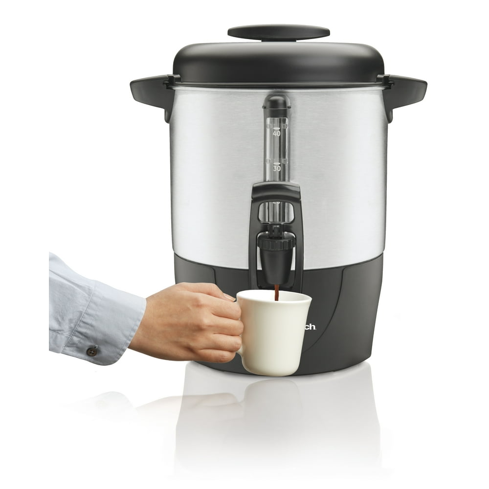 Hamilton Beach 40 Cup Coffee Urn and Hot Beverage Dispenser, Silver