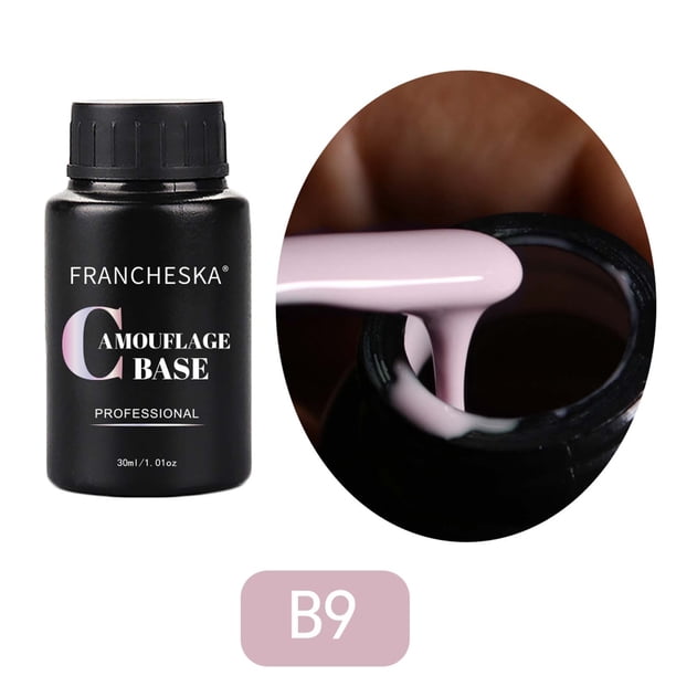 Polvo para uñas Arte de uñas Goma Color nude Base Brillantina Brillantina Fototerapia Base Pegamento Arte de uñas