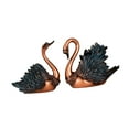 thumbnail image 5 of kowaku 2 Pieces Swan Sculpture Swan Figurine Modern Collectibles Home Decorations Ornaments for Cabinet Desktop Living Room Entrance Blue, 5 of 9