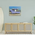 thumbnail image 2 of Boats On Shore Coastal Beach Transportation Painting Gallery Wrapped Canvas Print Wall Art, 2 of 7