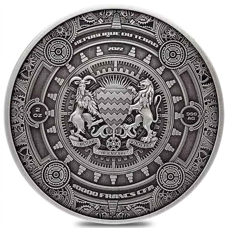 2022 Chad 2 oz Silver Mechanized Minotaur Coin NGC MS 70 ER One of