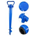 thumbnail image 2 of Miangastore 2 Pcs Support de Sable Extensible Réglable pour Parasol de Plage Jardin Patio Canne à Pêche Bleu, 2 of 9