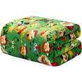 thumbnail image 2 of Let it Snow Collection Festive and Cuddly Holiday Microplush Throw Blanket (50" x 60") - Funny Faces, 2 of 2