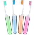 thumbnail image 1 of Cepillo de dientes de viaje plegable de 4 piezas, cepillo de dientes portátil suave para acampar Mini cepillo de dientes plegable portátil, 1 of 5