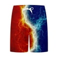thumbnail image 3 of cllios Men's Board Shorts Fashion Color Block Swim Trunks Quick Dry Athletic Swimwear with Side Pockers Casual Drawstring Beach Shorts for Men Summer Clearance Blue M, 3 of 4