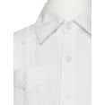 thumbnail image 2 of Gentlemens Collection Big Boy's Little boys Long Sleeve/Short Sleeve Linen Look Guayabera Shirt, 2 of 4
