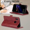 thumbnail image 4 of IBAOLE Huawei P30 Pro Wallet Case,Premium Leather Magnetic Flip Kickstand Handstrap Wallet Case with Card Holder for Huawei P30 Pro-Blue Red HUAWEI P20 Lite, 4 of 7