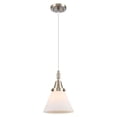 thumbnail image 2 of 447-1P-BB-G41 Innovations Lighting Cone - 1 Light Cord Hung Mini Pendant-7.75 Inch Wide and 11.13 Inch Tall-Brushed Brass Finish-Matte White Glass, 2 of 7