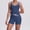 Navy, variant on SKQIT Womens Workout Sets 2 Piece Gym Yoga Outfits Crossover Shorts Crop Tank Top with Contrast Trim