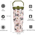 thumbnail image 5 of 30oz Schnauzer Tumblers Gifts for Women with Handle and Straws, Stainless Steel Vacuum Insulated Coffee Travel Mug Water Bottle, Dog Stuff Accessories Decor, Dog Gifts for Women, 5 of 6