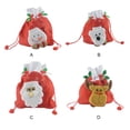 thumbnail image 3 of Billuyoard Bolsas con cordón de Navidad de dibujos animados, embalaje de regalo, muñeco de nieve de Navidad, decoración tridimensional, bolsa de Kits de decoración para fiestas Llevar Billuyoard HA068770-02, 3 of 6