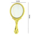 thumbnail image 5 of Vintage Embossed Oval Floral Makeup Mirror Hand Mirror Silver Co, 5 of 5
