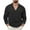 Black, variant on Lovskoo Men's Sweaters Pullover Stand Collar Elastic Solid Color V Neck Long Sleeve Sweater Knit Tops Olive Green