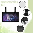 thumbnail image 5 of Jiueut Butterfly Wolf Wheelchair Armrest Side Hanging Storage Bag Wheelchair Pouches with Pockets for Women Electric Wheelchair Bags to Hang on Side Bag for Wheelchair, 5 of 7