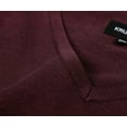 thumbnail image 6 of Krumba Mens Big Tall Sweater Cotton Oversized Long Sleeve Kintted Light Causal Plus Pullovers Burgundy 2XL, 6 of 11