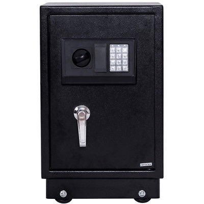 Gymax Electronic Password Safe Box With Key Cash Jewelry Gun Security (Best Password Safe App)