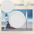 thumbnail image 3 of Ambesonne Lotus Flower Place Mats Set of 4, Harmony, Standard Size, Grey Blue Pink, 3 of 6