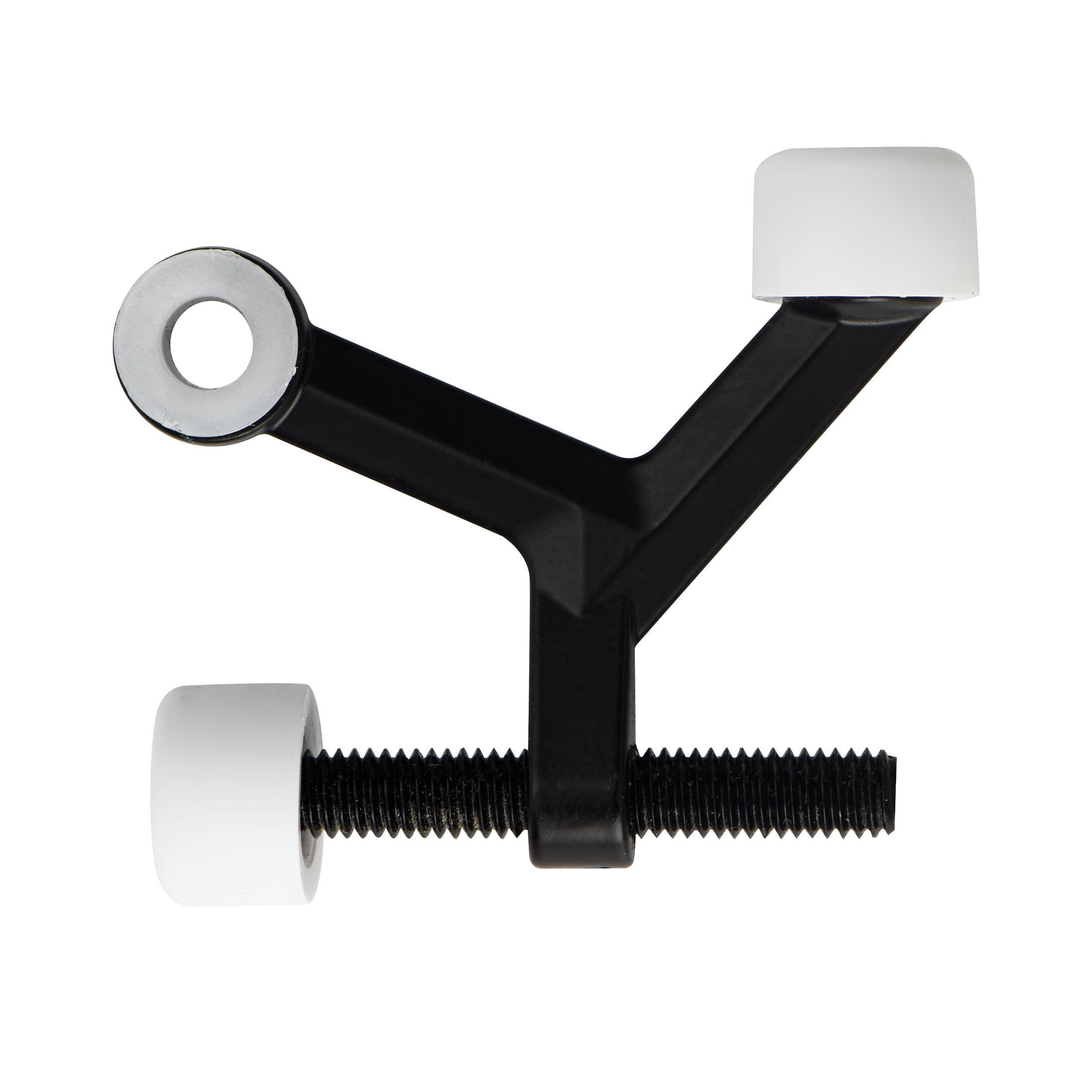 (3 pack) Hyper Tough New Hardware Hinge Pin Mounted Doorstop, Zinc Die Cast with Oil Rubbed Bronze, Assembled Product Depth 5.65,Height 0.7,Width 2.7 inch.