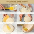 thumbnail image 4 of Sourdough Starter Kit, 9" Round & 10" Oval Banneton Bread Proofing Baskets Set, Sourdough Bread Baking Supplies Making Tools with Dough Scraper, Whisk, Bread Lame, Silicone Sling, Recipe, 4 of 4