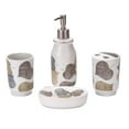 thumbnail image 1 of Set De 4 Set De Accesorios De Portacepillos De , Taza De Cepillo De , Jabonera, Botella Desinfectante Para Manos - Hojas De Ot BLESIY Dispensador de jabón y jabonera, 1 of 8