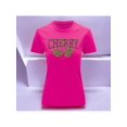 thumbnail image 1 of Playera Blusa Cherry Cerezas Animal Print Color Fucsia Talla Chica Marca Emil SaEs, 1 of 4