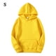 thumbnail image 1 of Sonducket Unisex Womem Hombres Algodón Color sólido Sudadera con cordón Sudadera con capucha Camisetas Amarillo S Sonducket AP000776-03, 1 of 1