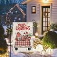 thumbnail image 4 of Merry Christmas Garden Flag Gnomes Truck Candy Cane Burlap Flag Outdoor Decoration Winter Xmas Yard Lawn Decor 12.5x18, 4 of 6