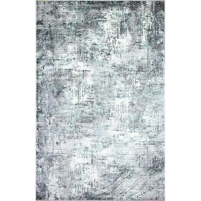 Bashian B127-IVGY-5X7.6-BH128 5 ft. 1 in. x 7 ft. 6 in. Barcelona Collection Transitional Polypropylene Power Loom Area Rug, Ivy & Grey