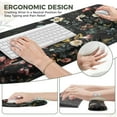 thumbnail image 3 of Funda de escritorio iCasso 4 en 1, diseño floral, tamaño XXL, con reposamuñecas, 3 of 8