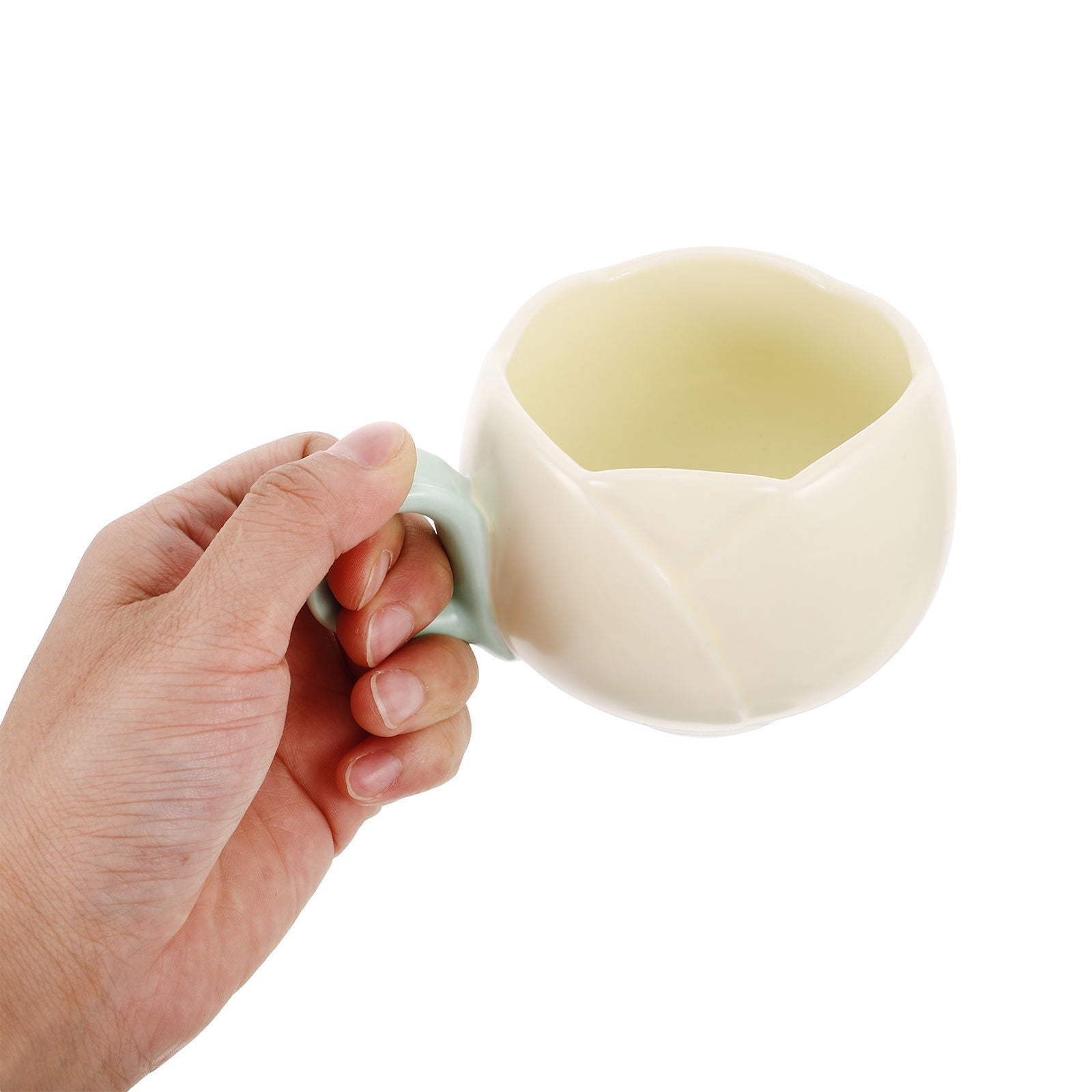 Masteelf 1 Set Of Tulip Mug Flower Tea Cup Aesthetic Coffee Cup Creative Coffee Porcelain Espresso Cup Cute Mug And Saucer Flower Coffee Cup