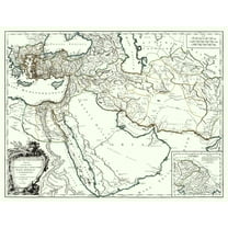 Historic Map - Middle East Alexander the Great - Vaugondy 1757 - 29.92 x 23 - Vintage Wall Art