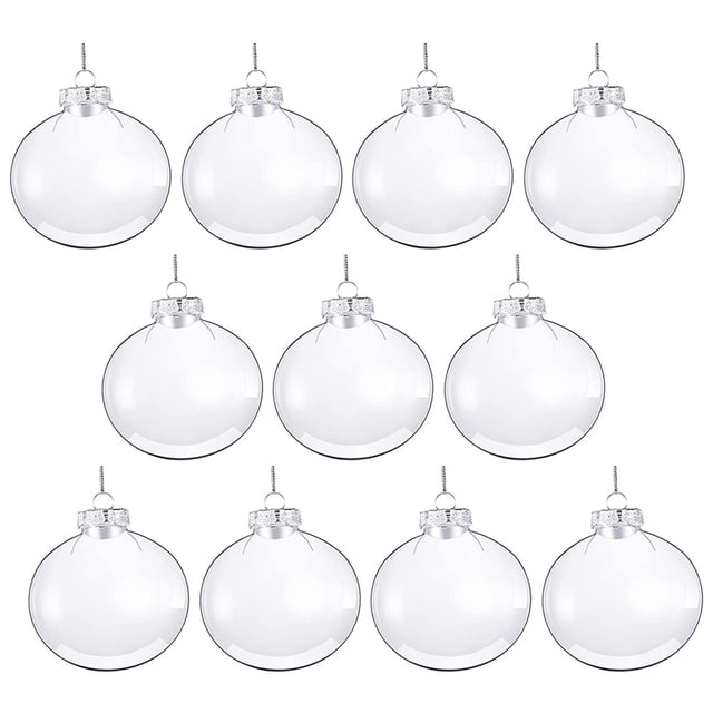unbranded 12Ud Bolas Colgantes Transparentes Para Decorar Árbol De Y Eventos Festivos