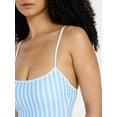 thumbnail image 4 of No Boundaries Sporty Stripe One-Piece Swimsuit, Women’s XXS-XXL, 4 of 5