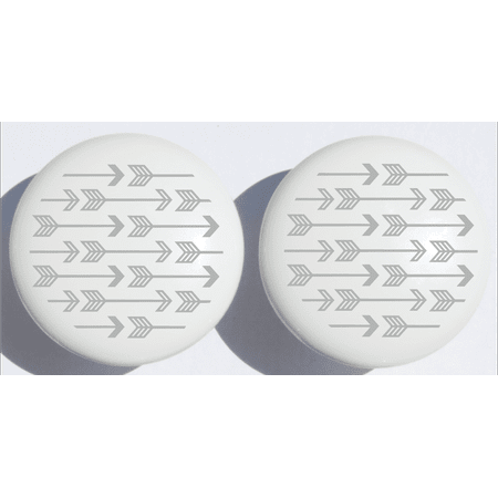 Gray Arrow Print Drawer Knobs Grey Ceramic Cabinet Pulls