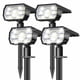 thumbnail image 1 of Nymphy Luces Solares Para Exteriores, Impermeables, Ip68, 56 Led, 3 Modos De Iluminación, Luces Solares Para Jardín, Patio, Luces Solares Para Navidad, Paisaje Exterior, Paquete De 4 (Blanco Frío), 1 of 6