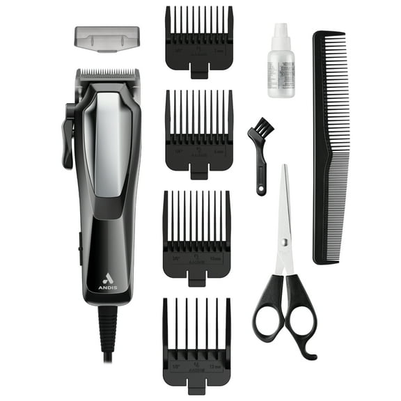 Andis Ultra Clip Corded 10-Piece Clipper Kit, Black / Silver